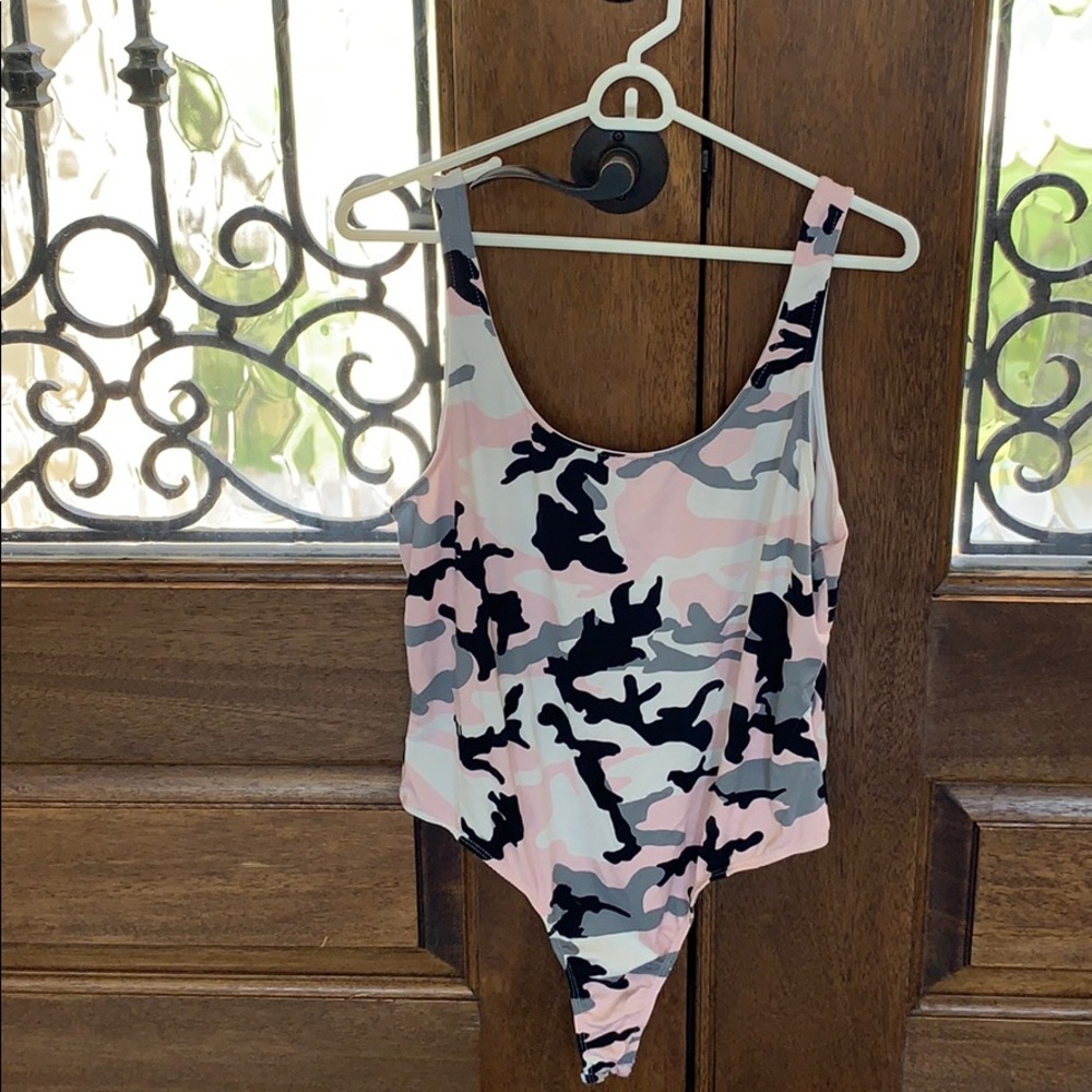 Fashion Nova camo bodysuit